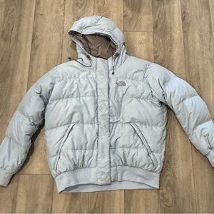 Women's The North Face 550 Goose Down Light Blur Hooded Goose Down Jacket